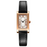 Fanmis Women Quartz Watch Lady Stylish Rectangle Dress Watch with Leather Strap Watch