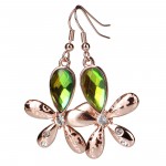 Fanmis Simple Natural real Jade earrings, Hoop Earrings for Women Girls, gold jade jewelry for her 